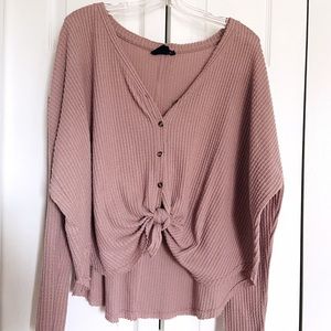 Urban Outfitters Jojo oversized button-front top